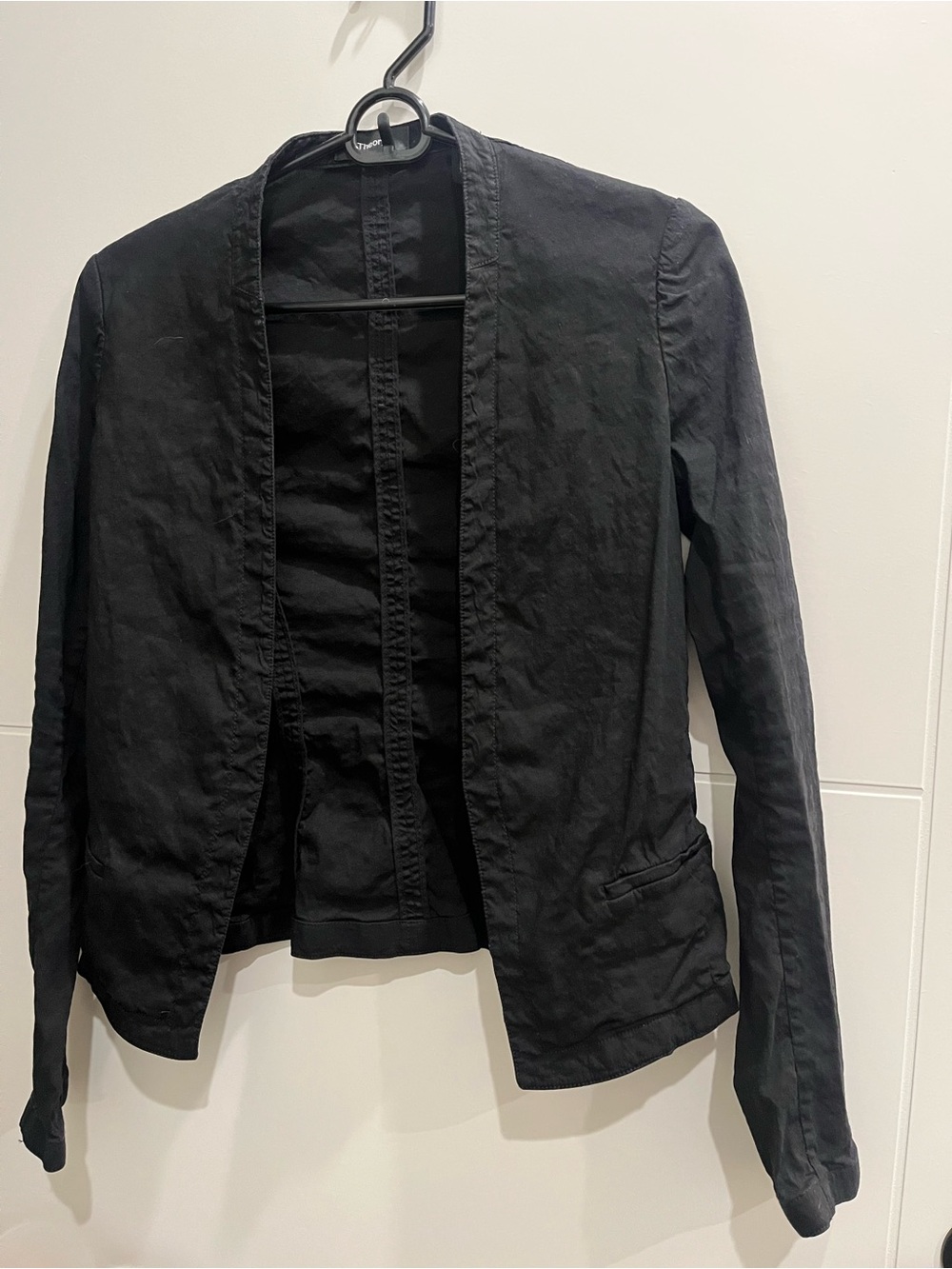 Theory Black Open-Front Blazer Jacket